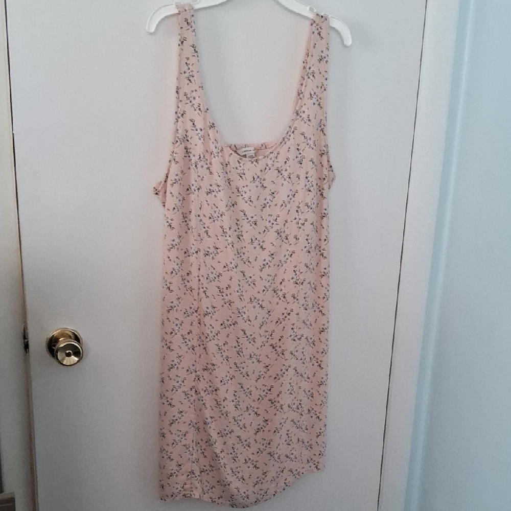 American Eagle,Pink,Floral,Tank Style,Slip Dress/Unique,Stretchy,Cut-Out Back🩷